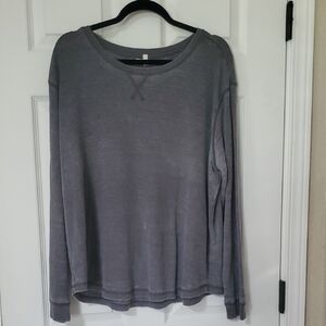 Maurices Charcoal Textured Long Sleeve Top